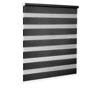 Cortina enrollable para ventana de interior de casa u oficina, kit de montaje en pared, marco sin agujeros, 120 x 180 cm, color negro