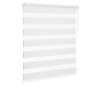 Cortina enrollable para ventana de interior de casa u oficina, kit de montaje en pared, marco sin agujeros, 150 x 180 cm, color blanco