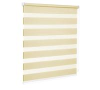 Cortina enrollable para ventana de interior de casa u oficina, kit de montaje en pared, marco sin agujeros, 200 x 180 cm, beige
