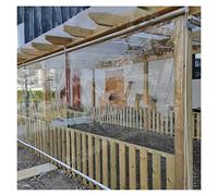 Cortina enrollable transparente de vinilo transparente para exteriores, persianas impermeables para cenador, balcón, cocina, fácil instalación, 140 x 180 cm