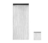 Cortina flecos negra Cortinas decorativas negras Visillos ajustables lavable