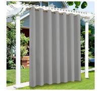 Cortina impermeable para exteriores, 254 x 320 cm, impermeable, con ojales, para balcón, pérgola, cenador, cortinas para exteriores