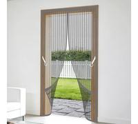 Cortina Mosquitera Magnética 124 x 234 cm Varios Tallas Mosquitera Magnetica Puerta Fácil Instalación sin Taladrar para Dormitorio Balcón Sala de Estar Puerta de Patio, Gris