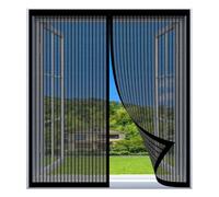 Cortina Mosquitera Magnetica 45 x 70 cm Fácil Instalación sin Taladrar, Fácil de Limpiar Cortina de Ventana para Prevenir Mosquitos y Insectos para Todas Las Ventanas, Negro