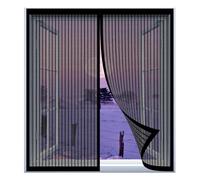 Cortina Mosquitera Magnética 45 x 80 cm Fácil Instalación sin Taladrar, Fácil de Limpiar Malla Mosquiteras para Ventanas para Todas Las Ventanas, Negro