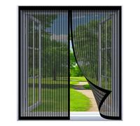Cortina Mosquitera Magnética 75 x 130 cm Fácil Instalación sin Taladrar, Fácil de Limpiar Esta Mosquitera para Ventanas para Todas Las Ventanas, Negro