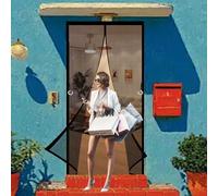 Cortina Mosquitera Magnetica 80 x 120 cm Cierre Automático, sin Taladrar Mosquiteras para Puertas Fácil de Instalar, Antimosquitos, Malla Fina Adiós a Los Mosquitos, Negro
