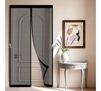 Cortina Mosquitera Magnetica 90 x 190 cm con Imanes Potentes Fácil Instalación Cierre Automático Cortina Mosquiteras para Puerta para Cocina Dormitorio Correderas Garaje, Negro