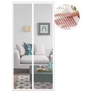 Cortina Mosquitera Magnética para Puertas, Versión Actualizada 90x190 cm Puerta de Malla Magnética, Blanco Cortinas para Puertas Exteriores, Fácil de Instalar y Lejos de Los Mosquitos