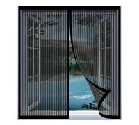 Cortina Mosquitera Magnetica para Ventanas 40 x 125 cm Fácil Instalación sin Taladrar, Fácil de Limpiar Mosquitera Ventana Magnetica con Gancho para Todas Las Ventanas, Negro