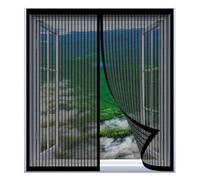 Cortina Mosquitera Magnetica para Ventanas 80 x 85 cm Fácil Instalación sin Taladrar, Fácil de Limpiar Cortinas Mosquiteras con Malla para Todas Las Ventanas, Negro