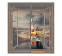 Cortina Mosquitera Magnetica Ventana 45 x 70 cm Fácil Instalación sin Taladrar, Fácil de Limpiar Cortina Mosquitera para Puertas para Todas Las Ventanas, Gris