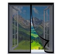 Cortina Mosquitera Magnetica Ventana 45 x 70 cm Fácil Instalación sin Taladrar, Fácil de Limpiar Pantalla Insectos Proteccn Magn¨¦Tica para Todas Las Ventanas, Negro
