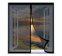 Cortina Mosquitera Magnetica Ventana 75 x 110 cm Fácil Instalación sin Taladrar, Fácil de Limpiar Pantalla Insectos Proteccn Magn¨¦Tica para Todas Las Ventanas, Negro