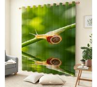 Cortina Opaca 140x175 cm Caracol Cortinas Salon Modernas 2 Piezas 3D Moluscos Cortinas Termicas Aislantes Frio Y Calor con Ojales para Dormitorio Decoración C.1586