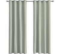 Cortina opaca color verde salmón, 100 x 150 cm, que bloquea la luz, ideal para dormitorios