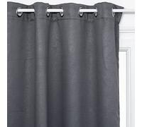 Atmosphera - Cortina Blackout Hojas - Gris Oscuro - 140x260 cm