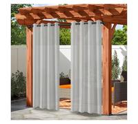 Cortina para pérgola 1 cortina de poliéster for privacidad, impermeable, for exteriores, con ojales en la parte superior, for patio, cenador, porche delantero y pérgola(Sliver,GROMMET TOP_W254 X H274)