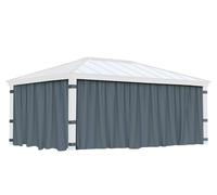 Cortina para pérgola de poliéster gris / plata 533x212cm