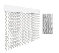 Cortina para puerta cordón espiral Tambre 90 x 210 Blanco-transparente 20206D