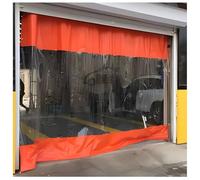 Cortina separadora para garaje, El panel del vinilo de la cortina divisor garaje con tamaños múltiples multicolores los ojales(Orange,2.6x2.4m/8.5x7.9in)