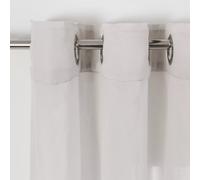 Cortina Visillo de Algodón Blanco Translúcida con Ollaos Metálicos, Elegante y Suave Textura, Medidas 140x260cm y 140x300cm, Alta Resistencia al Lavado, Ideal para Combinar con Edredones y Fundas Nórd