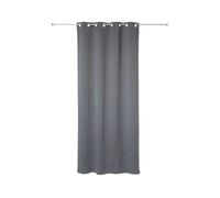 Cortinas atmosphera opaco gris poliéster 2 unidades (135 x 240 cm) 12 cm