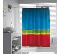 Cortinas de baño de baño Minimalistas Minimalistas Modernas Expresionismo Abstracto Estampado en Bloques de Colores, Tejidos Impermeables con Ganchos Lavables en máquina 120 x 200 cm