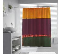 Cortinas de ducha rojo, verdes y naranjas para el baño 150x180cm