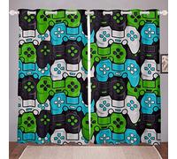 Cortinas de Juego para niños, de Videojuegos,para niños, Jugadores, Ventanas, Cortinas de Juego,de habitación, 66 x 90
