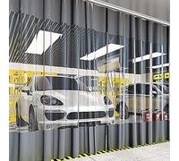 Cortinas De Lona Transparente Exterior,Lona Alquitranada Impermeable,Pérgola,Porche,Mirador,Patio,Paneles Laterales De Lona De Plástico Pvc,Cortinas Divisorias,Con Ojales,W×H-2.8×3.3m(9.2*10.8ft)