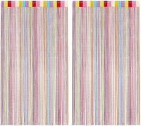Cortinas de tiras 2 uds multicolor 140x250 cm