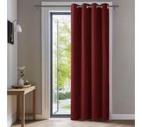 Cortinas Deconovo, opacas, con aislamiento térmico, con ojales, cortinas decorativas, color rojo