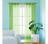 Cortinas Dormitorio, Lindas Cortinas de Salon 80 x 245 cm con Ojales Anti Luz Cortina Termica Aislantes Frio y Calor Ventana Visillos Salon, Cortinas Salon Opacas para Decoración de Bodas, Verde