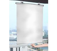 Cortinas enrollables con ventosa,Parasol retráctil sin taladro,Cortina opaca reflectante,Estores Temporales Portátiles para Ventanas y Puertas,Solarium Baño Oficina,Silver-W50*H125cm(19.7*49.2in)