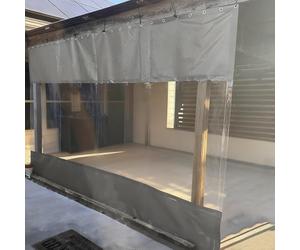 Cortinas Exteriores Impermeables Transparentes, Paneles Laterales Impermeables para Cenador con Ojales, Separador De Ambientes Antidesgarro para Pérgola, Porche Y Terraza (94,5" De Ancho × 86,6" De