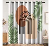 Cortinas geométricas modernas, cortinas opacas, juego de 2 unidades, 245 cm de alto x 150 cm de ancho