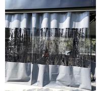 Cortinas Impermeables de Invierno para Exteriores Personalizables Lateral para pérgola Transparente Impermeable PVC 0,3mm con Ojales para cenador terraza,H*w,400x550cm/13x18ft
