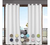 Cortinas impermeables para exteriores, 400 x 220 cm, paneles de protección UV con aislamiento térmico para jardín, patio, pérgola, cenador y parasol de puerta, solución de privacidad resistente a la
