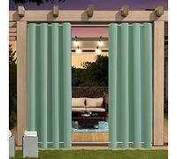 Cortinas impermeables para exteriores con ojales, 1 unidad, cortinas de privacidad para balcón, jardín, patio, 24 opciones de color, tamaño 355 x 259 cm