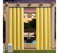 Cortinas impermeables para exteriores con ojales, cortinas de privacidad para balcón y jardín, 1 unidad, 24 colores disponibles, tamaño 254 x 213 cm