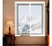 Cortinas Mosquitera Ventana 100 x 115 cm sin Taladrar Ni Atornillar Mosquitera Magnética Ventanas Fácil Instalación Adhesiva Adecuada para Decoración Del Hogar, Blanco