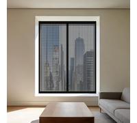 Cortinas Mosquitera Ventana 100 x 160 cm Protección Contra Mosquitos y Moscas Window Mosquito Net Fácil de Ensamblar Autoadhesivo para Todas Las Ventanas, Negro