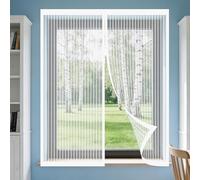 Cortinas Mosquitera Ventana 100 x 170 cm Protección Contra Mosquitos y Moscas Mosquitera Ventana Fácil de Limpiar para de Bricolaje para Caseras Oficina, Blanco