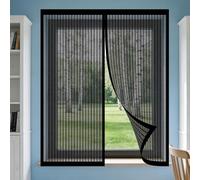 Cortinas Mosquitera Ventana 125 x 165 cm Protección Contra Mosquitos y Moscas Mosquitera Ventana Fácil de Limpiar para de Bricolaje para Caseras Oficina, Negro