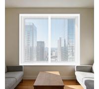 Cortinas Mosquitera Ventana 130 x 135 cm sin Taladrar Ni Atornillar Mosquitera Magnética Ventanas Fácil de Limpiar para Ventana de Bricolaje para Caseras Oficina, Blanco