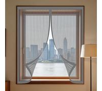 Cortinas Mosquitera Ventana 50 x 120 cm Protección Contra Mosquitos y Moscas Mosquitera Ventana Magnetica Lavables para Todas Las Ventanas Interiores y Exteriores, Gris