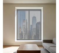 Cortinas Mosquitera Ventana 50 x 120 cm Protección Contra Mosquitos y Moscas Window Mosquito Net Fácil de Ensamblar Autoadhesivo para Todas Las Ventanas, Gris