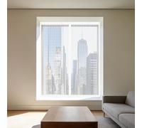 Cortinas Mosquitera Ventana 60 x 60 cm Protección Contra Mosquitos y Moscas Window Mosquito Net Fácil de Ensamblar Autoadhesivo para Todas Las Ventanas, Blanco