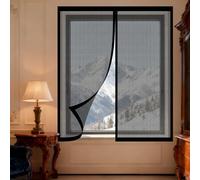 Cortinas Mosquitera Ventana 60 x 60 cm sin Taladrar Ni Atornillar Mosquitera Magnética Ventanas Fácil Instalación Adhesiva Adecuada para Decoración Del Hogar, Negro